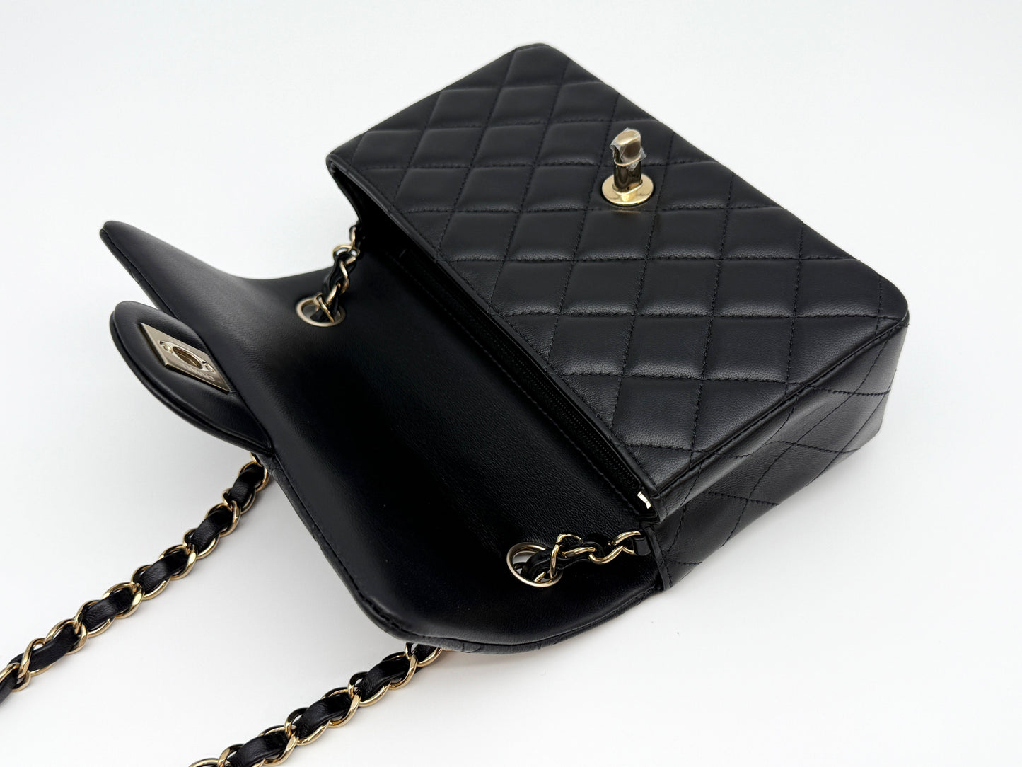 Luxury Chanel Black Mini Bag With Handle