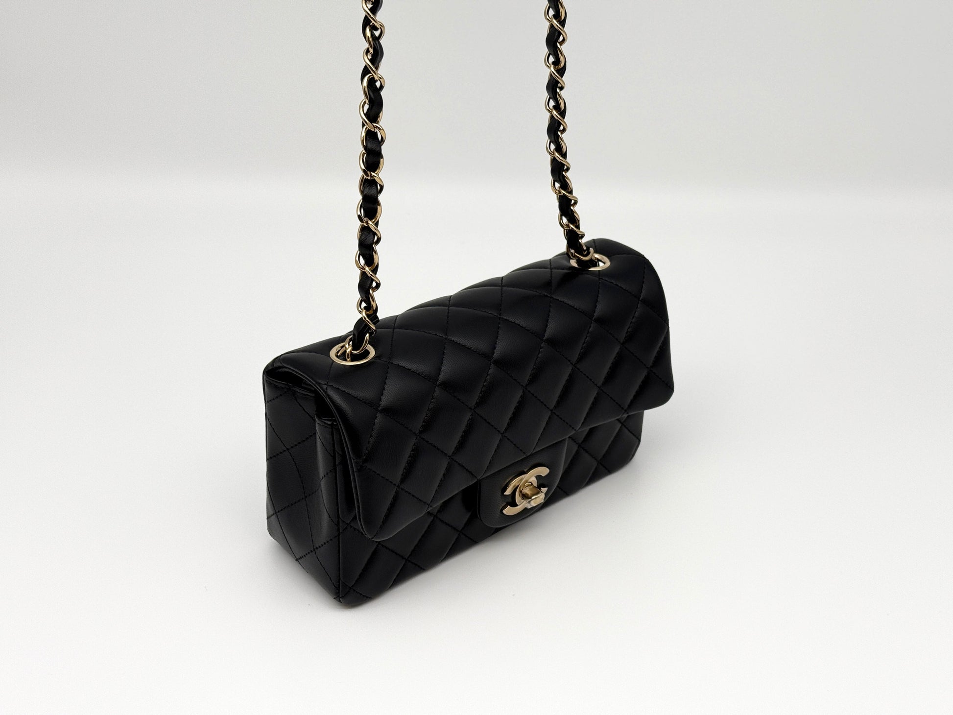 Luxury Chanel Black Mini Bag With Handle