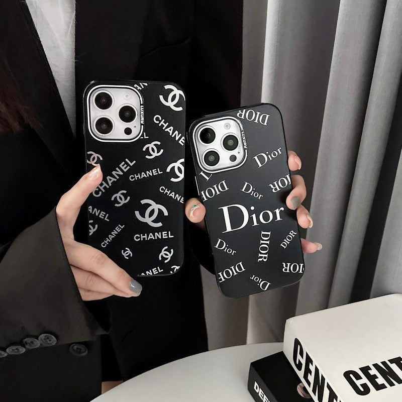 Luxury Dior & Chanel Black iPhone Case