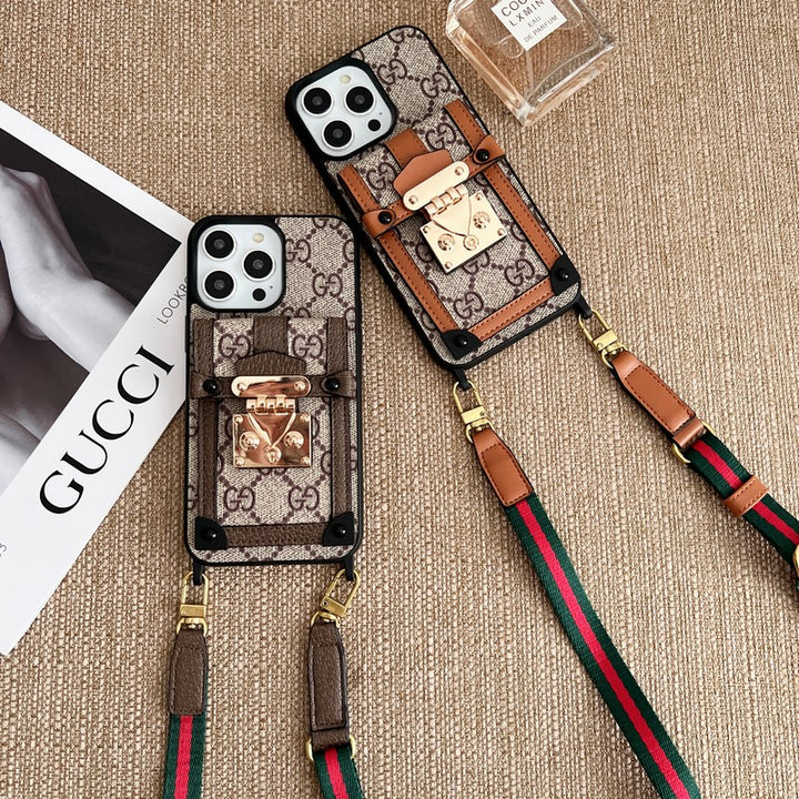 Luxury GUCCI  IPHONE CASE WITH STRAP