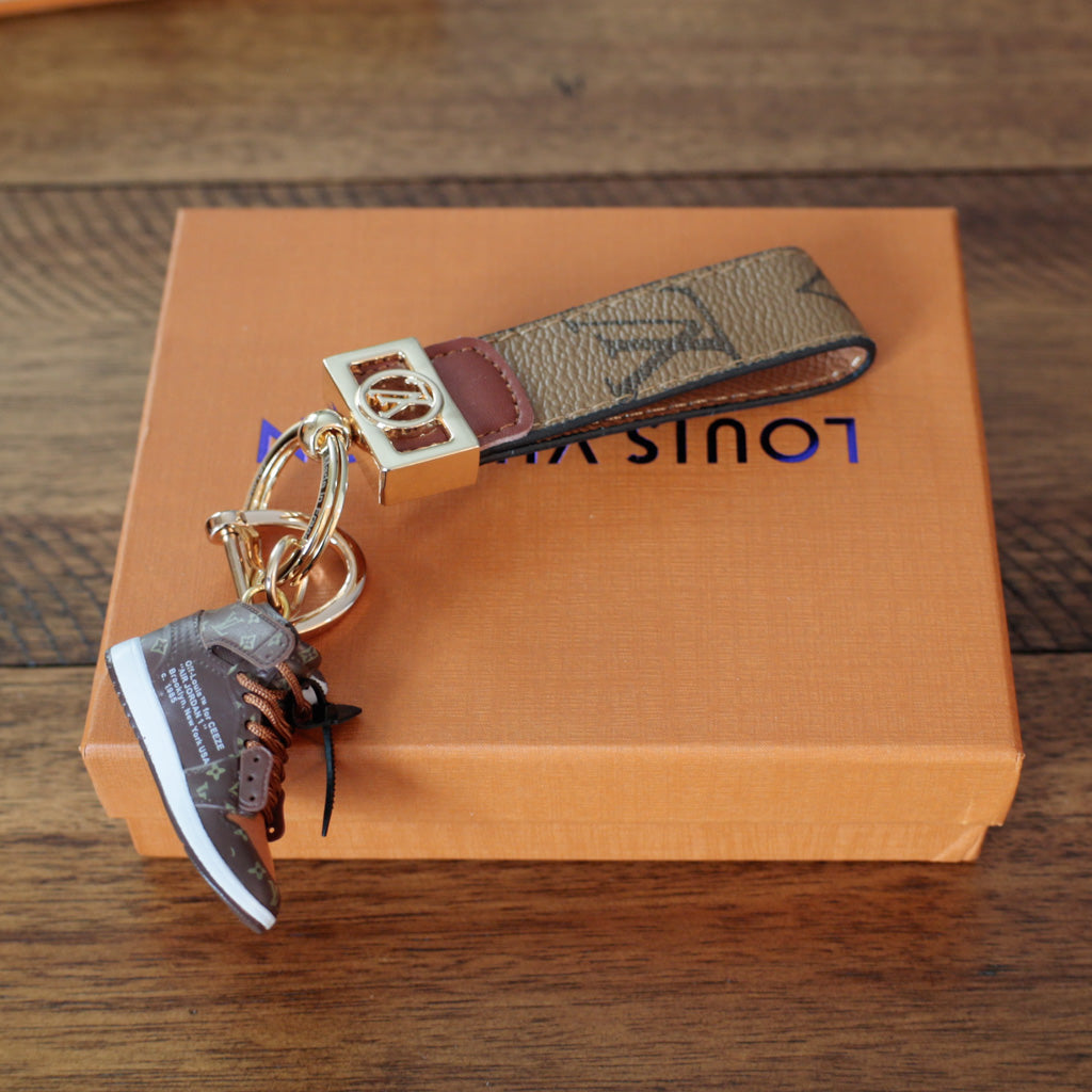 Loui Vuitton Key Chain Dupe Brown Monogram Sneakers