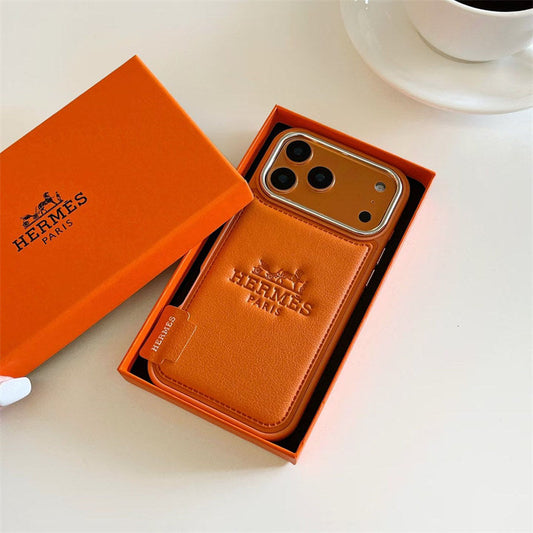 Luxury Leather Hermes IPhone Case 17