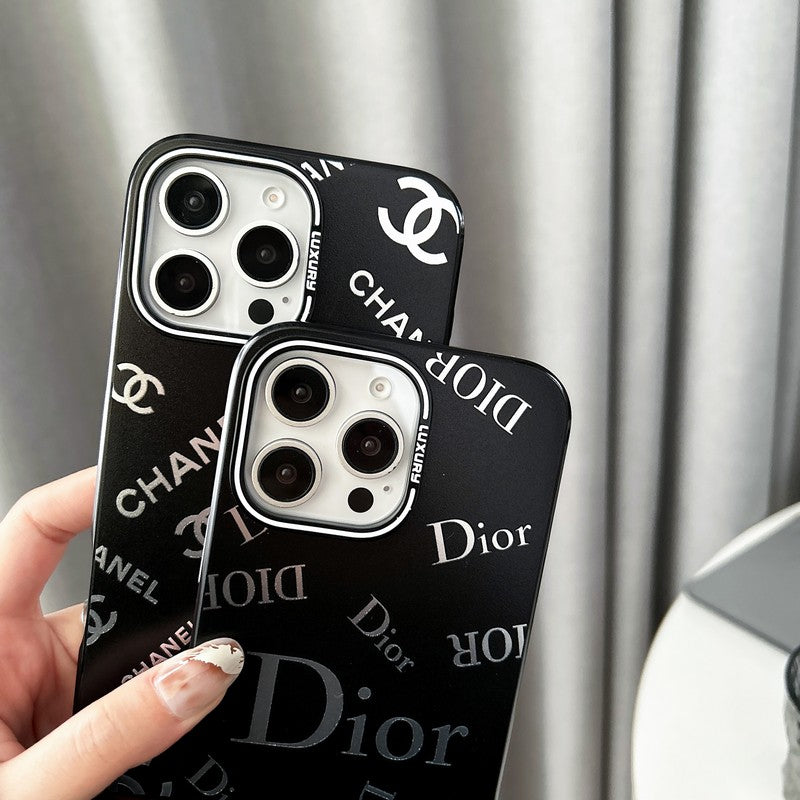 Luxury Dior & Chanel Black iPhone Case