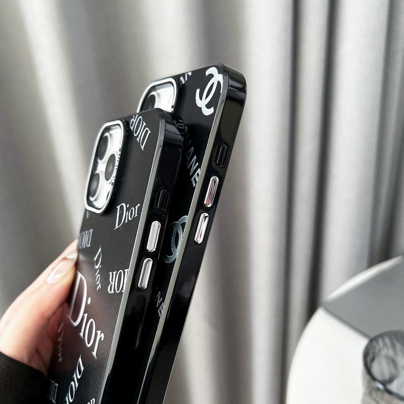 Luxury Dior & Chanel Black iPhone Case