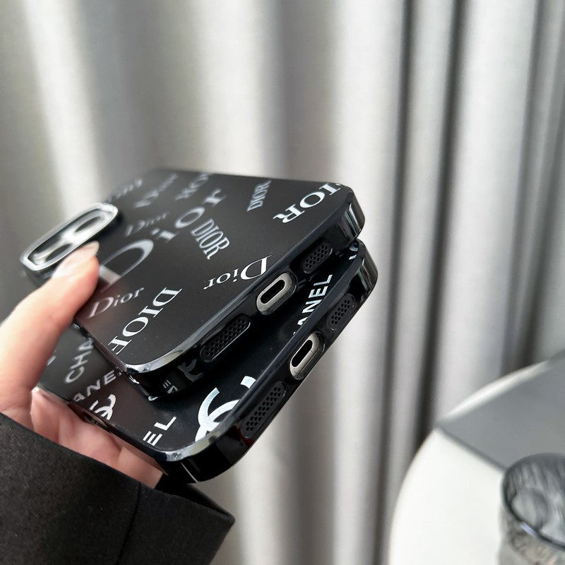 Luxury Dior & Chanel Black iPhone Case
