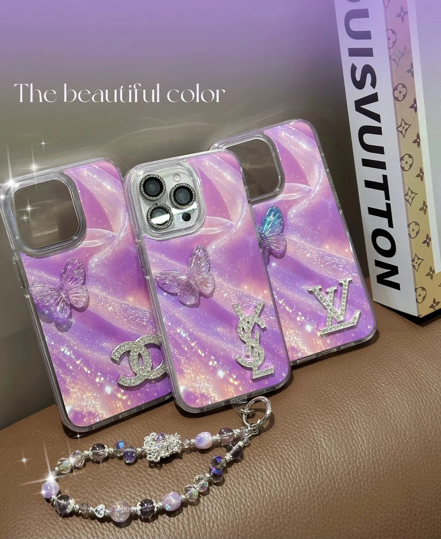 Branded Luxury Pink Chanel & LV & YSL Phone Case – Slim Clear Phone Case