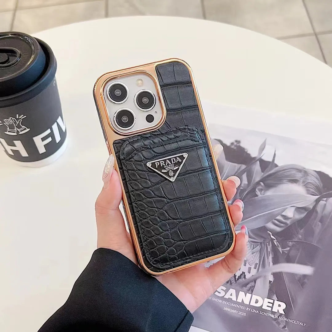 Slim Clear Prada Phone Case With Card Holder – MagSafe Phone Case