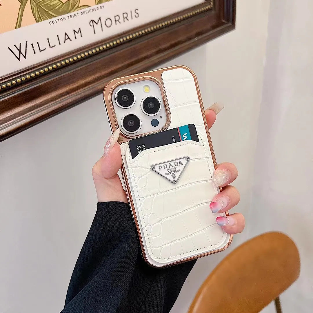 Slim Clear Prada Phone Case With Card Holder – MagSafe Phone Case