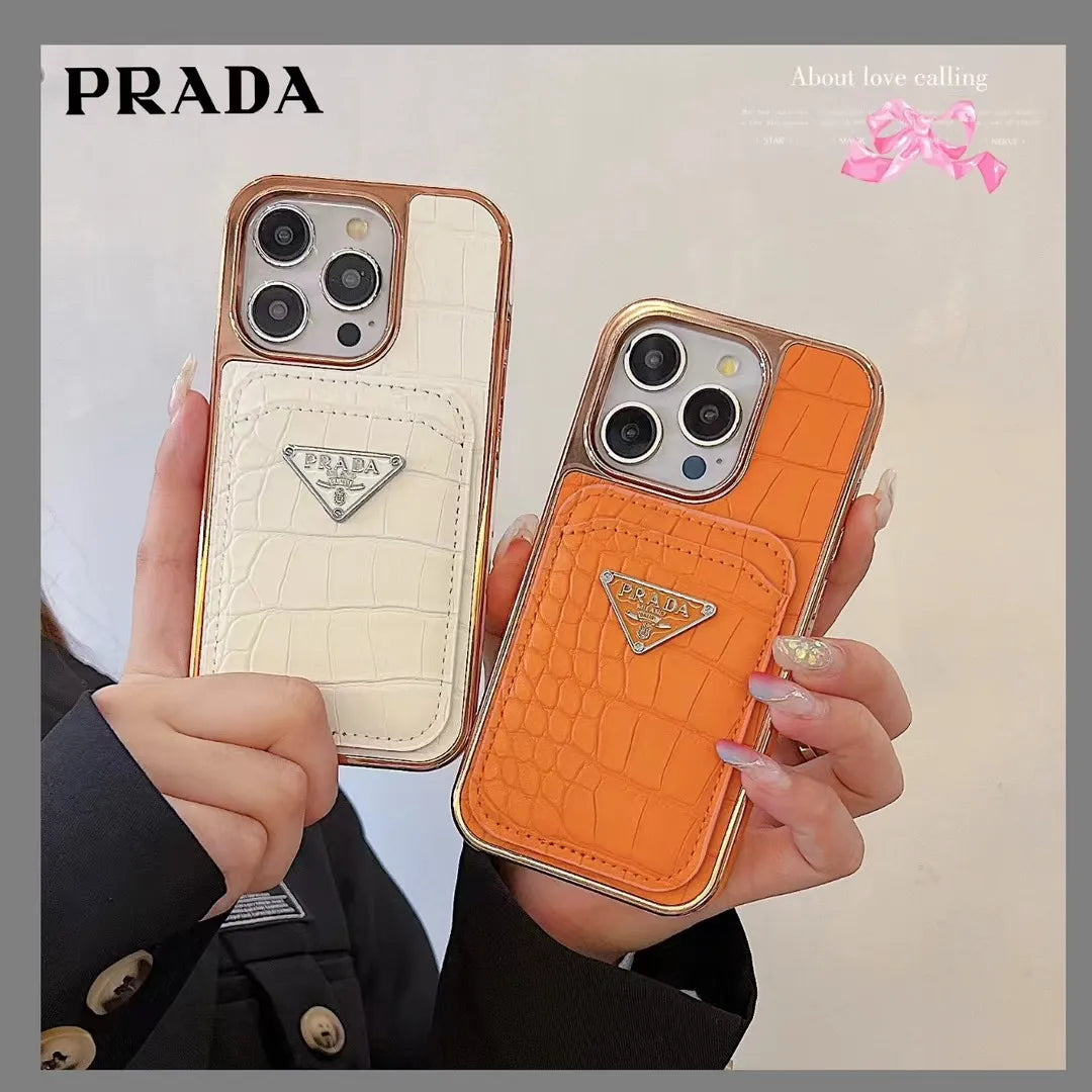 Slim Clear Prada Phone Case With Card Holder – MagSafe Phone Case