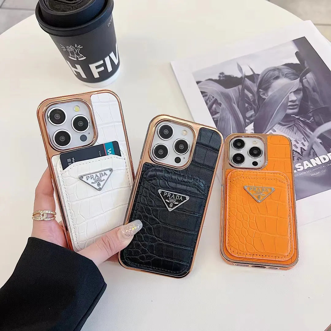 Slim Clear Prada Phone Case With Card Holder – MagSafe Phone Case