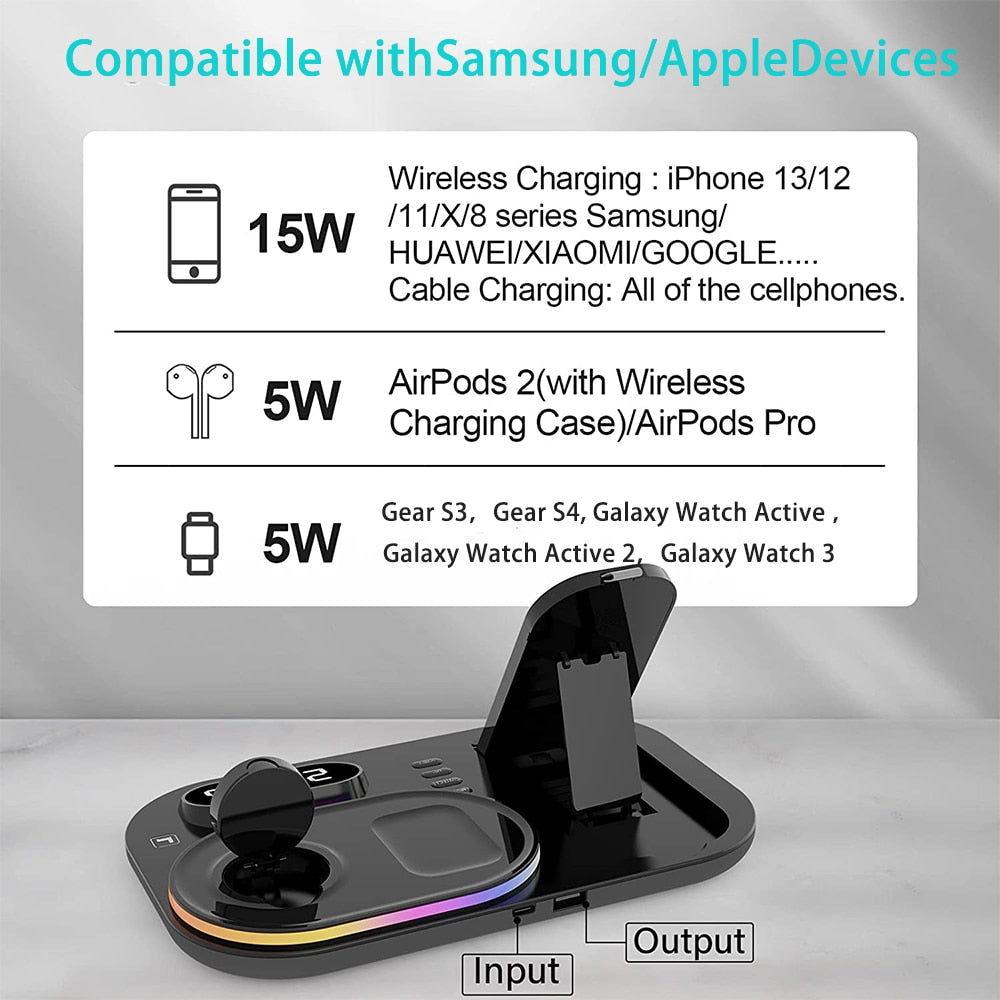 3 IN 1 FAST WIRELESS CHARGER STATION FOR SAMSUNG GALAXY Z FOLD 4