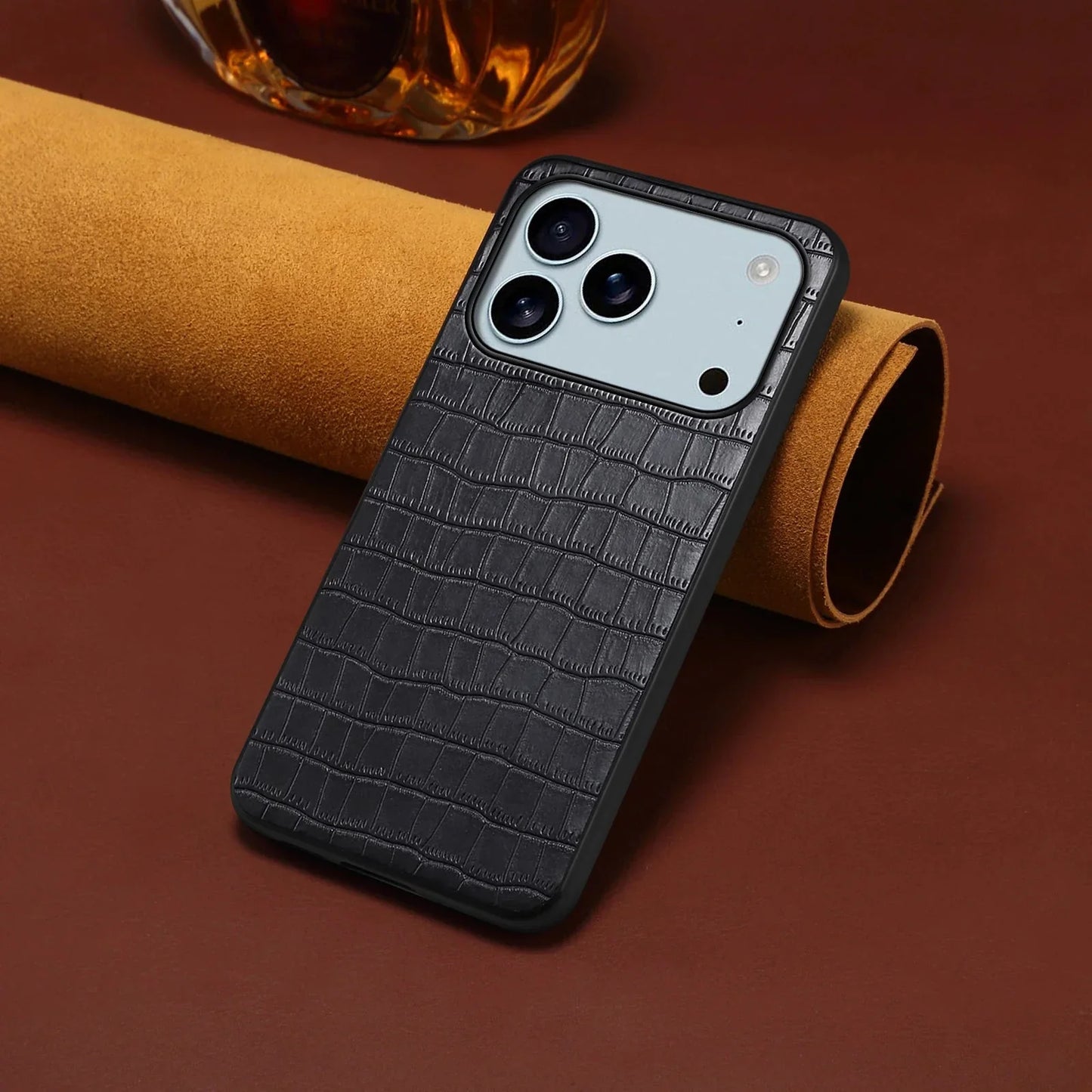 3D Texture PU Leather Case for iPhone 17/ 16/ 15/ 14
