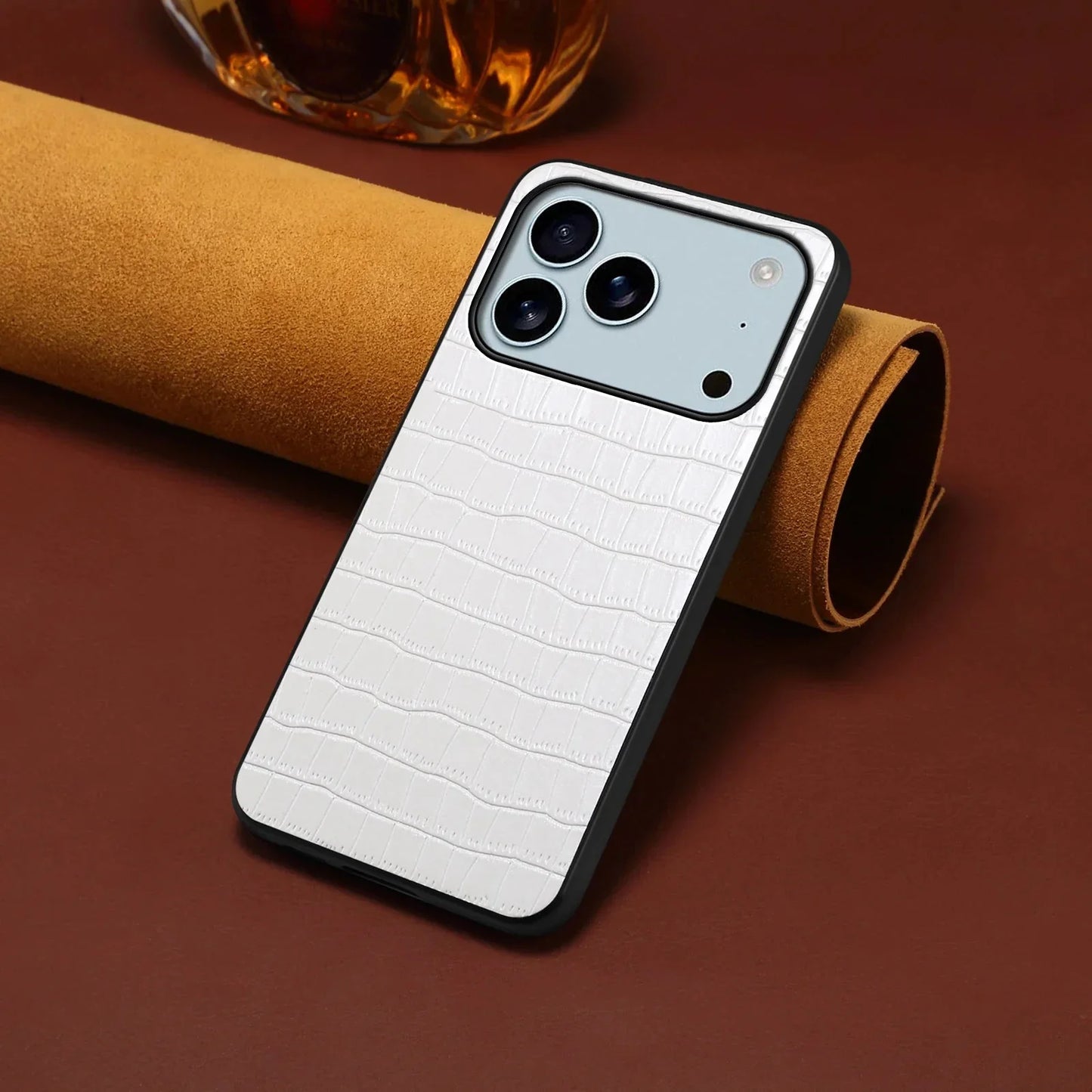 3D Texture PU Leather Case for iPhone 17/ 16/ 15/ 14