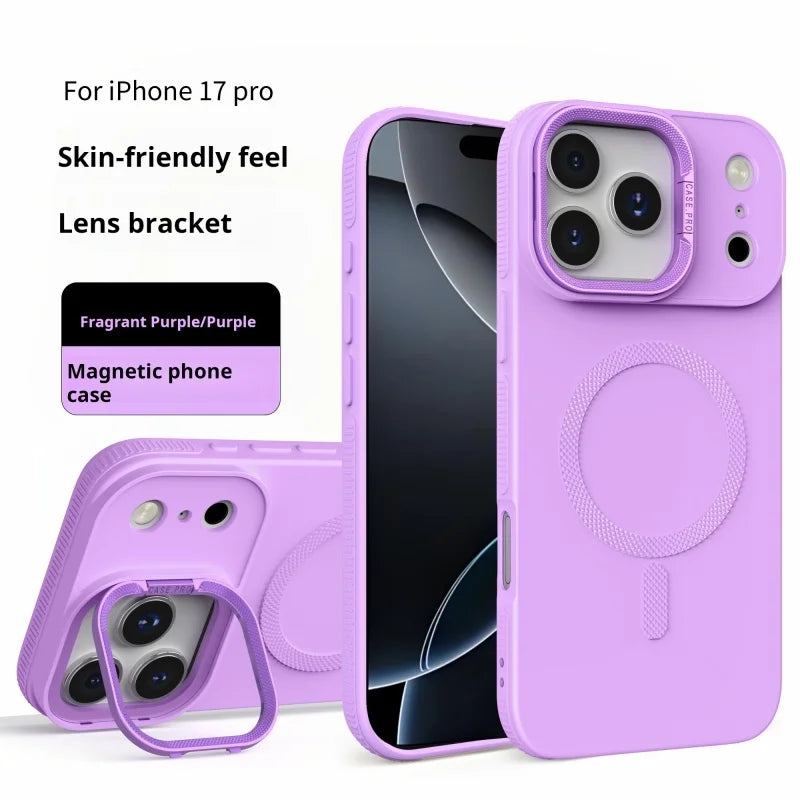 Lens Bracket Magnetic Case For iPhone 17 / 16 / 15 / 14