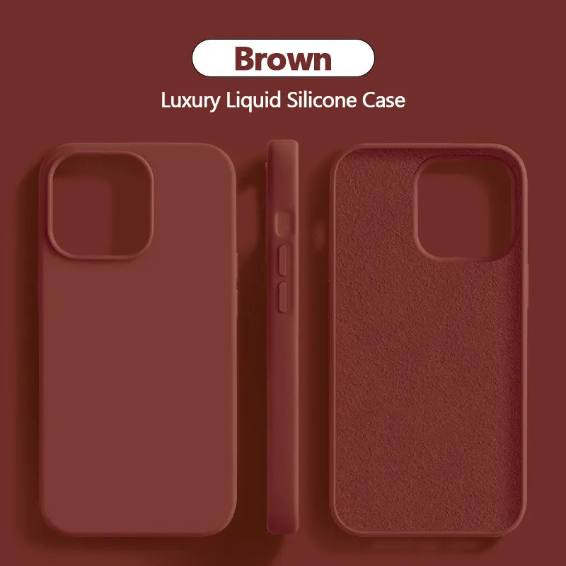 Liquid Silicone Case Shockproof For iPhone 15 14 13