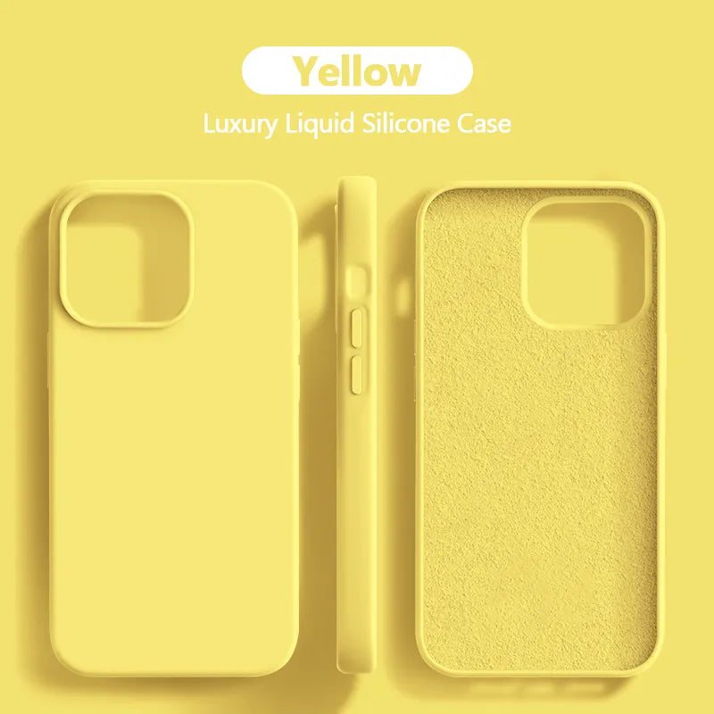 Liquid Silicone Case Shockproof For iPhone 15 14 13