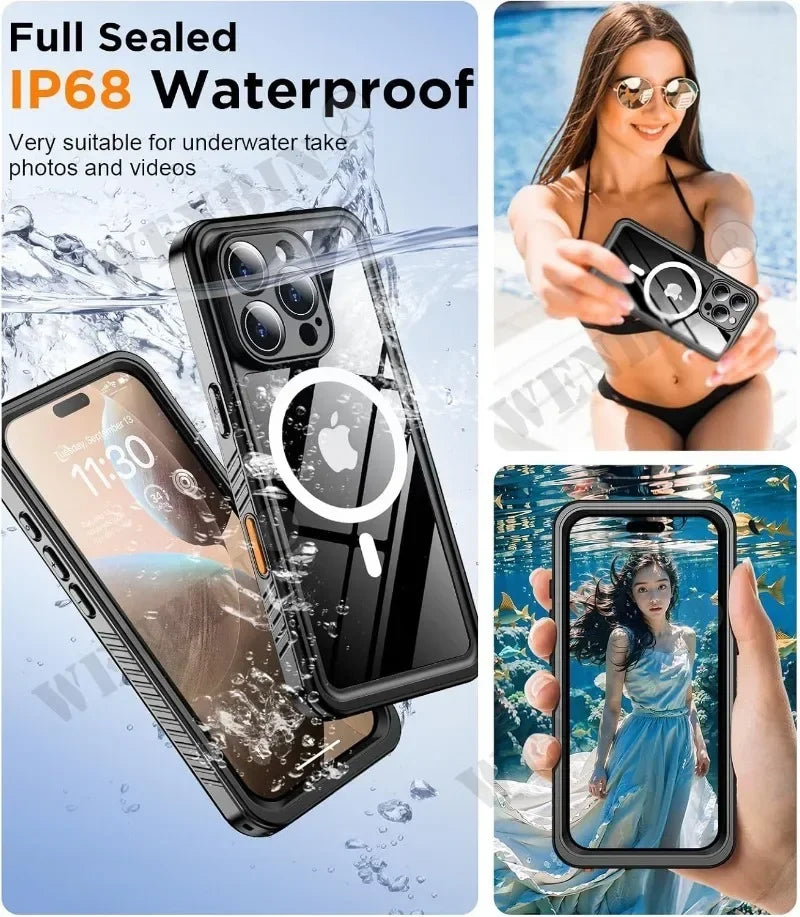IP68 Waterproof Case For iPhone 16 15 14