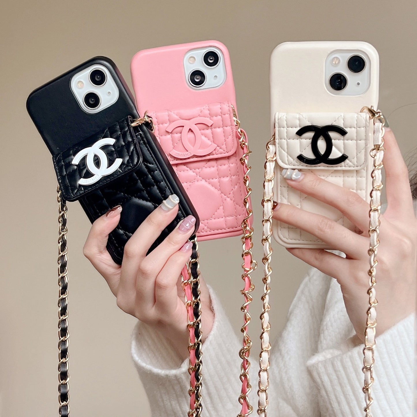 chanel phone case on chain – Slim Clear Phone Case