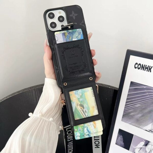 NEW LV PHONE CASE WITH CARD HOLDER FOR IPHONE