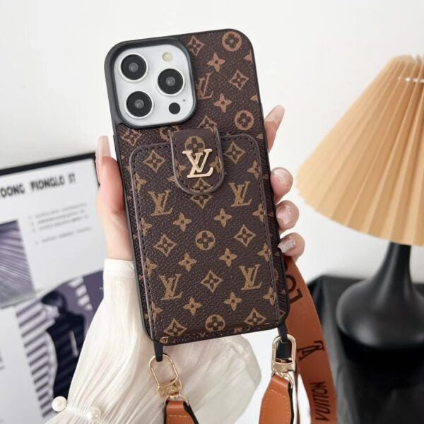 NEW LV PHONE CASE WITH CARD HOLDER FOR IPHONE