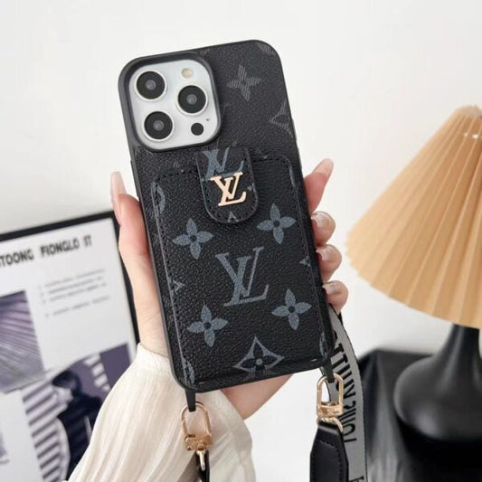NEW LV PHONE CASE WITH CARD HOLDER FOR IPHONE
