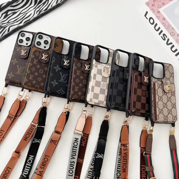 NEW LV PHONE CASE WITH CARD HOLDER FOR IPHONE