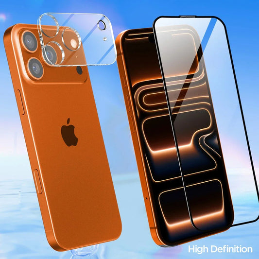 For Apple iPhone Tempered Glass Camera Lens & Screen Protector