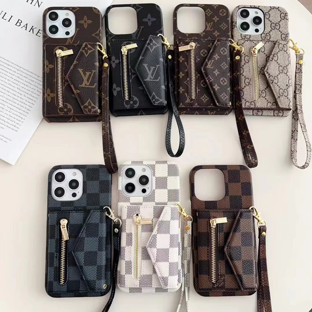 LV LEATHER WALLET PHONE CASE