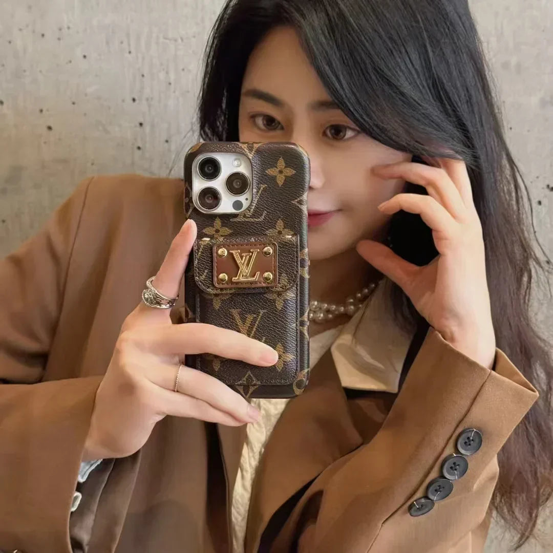 Monogram Canvas LV PHONE CASE WITH CARD HOLDER
