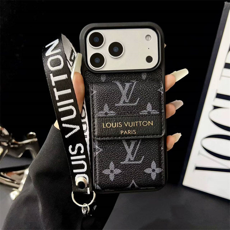 Louis Vuitton Phone case  with card slot for iPhone 17/ 16 / 15 / 14