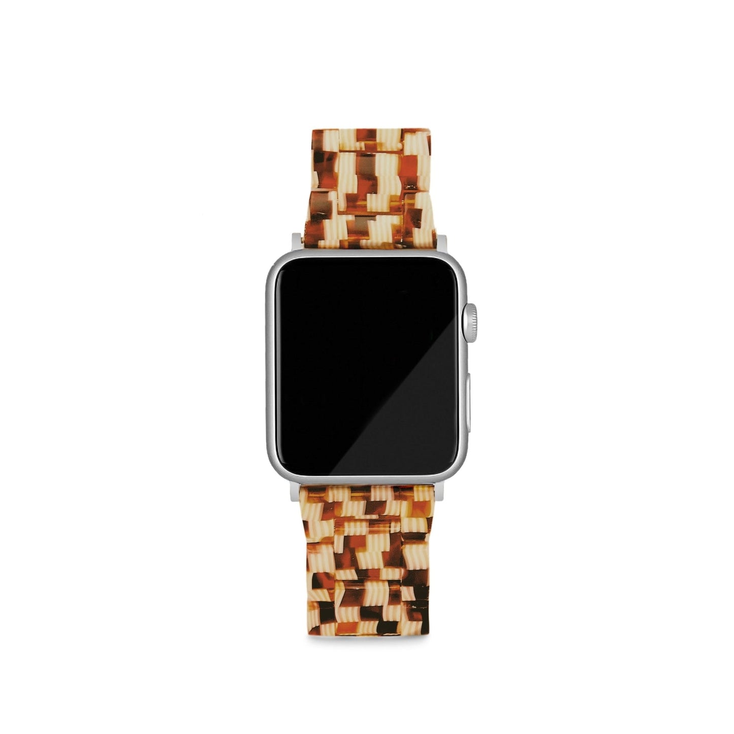 Designer Apple Watch Band in Tortoise Checker Inspired