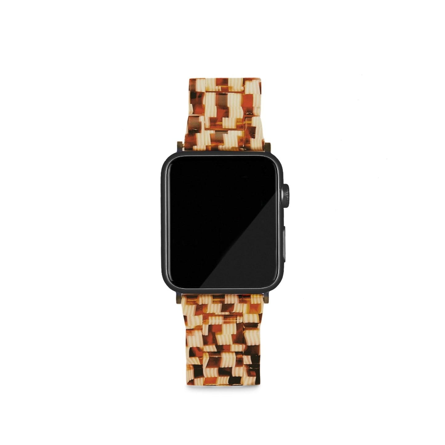 Designer Apple Watch Band in Tortoise Checker Inspired