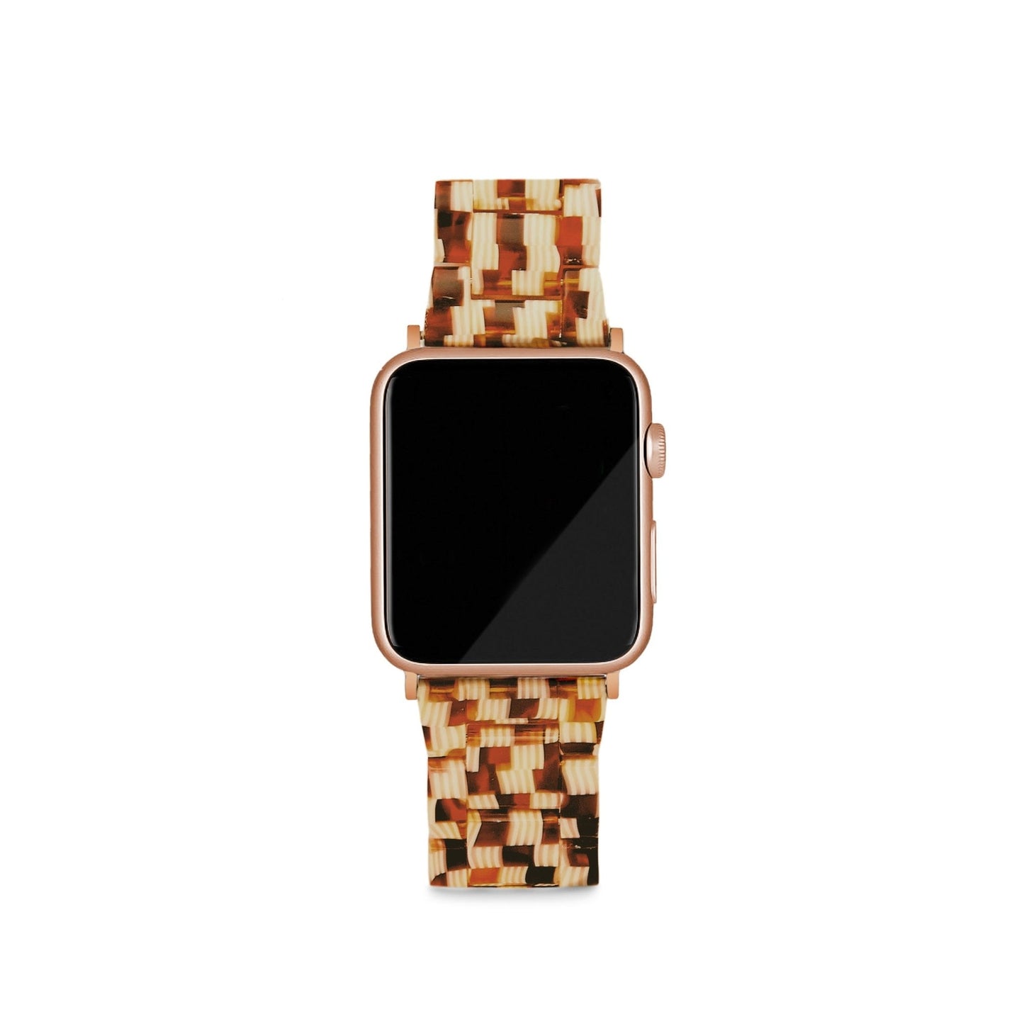 Designer Apple Watch Band in Tortoise Checker Inspired