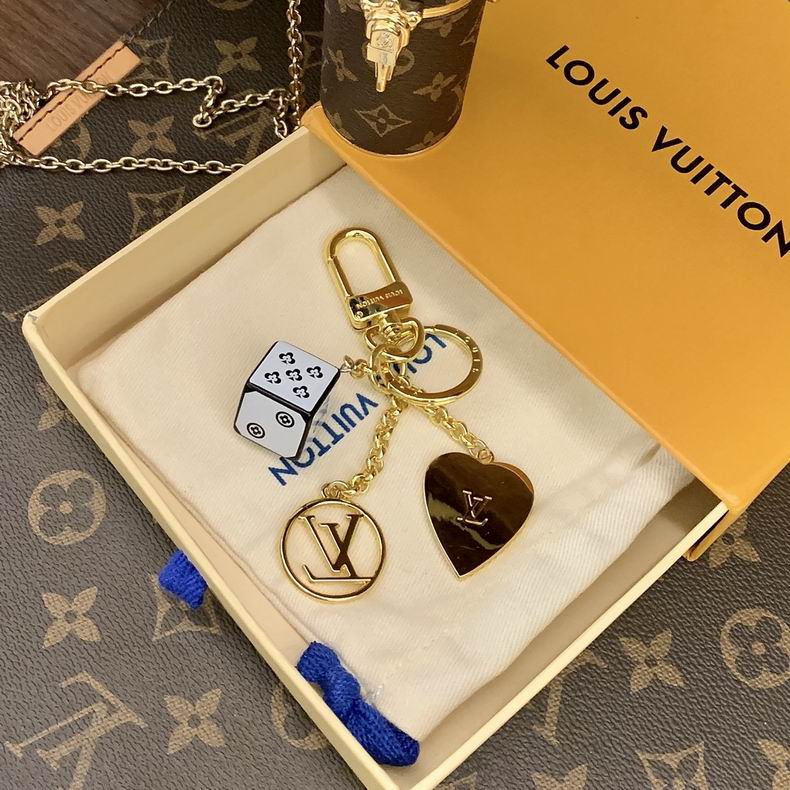 Luxury Louis Vuitton Designer Key Chain Fortune Cube Bag Charm