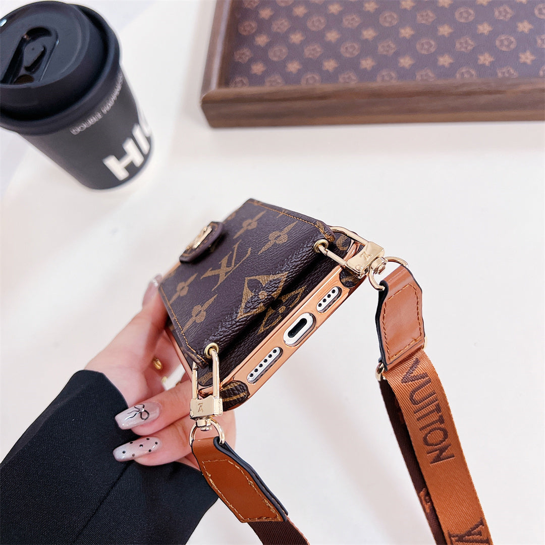 LUXURY LV CARD HOLDER CROSSBODY IPHONE CASE