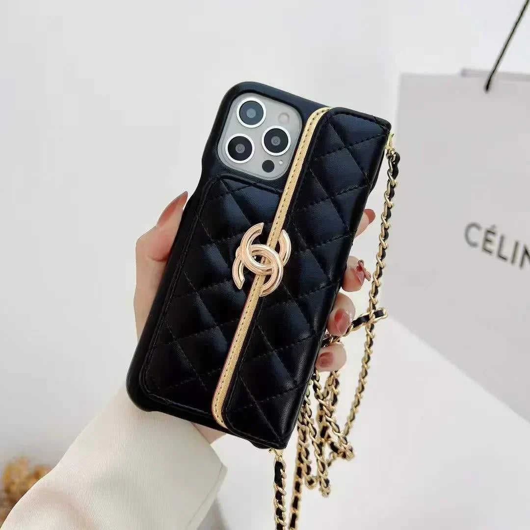Chanel Phone Holder With Chain – Protective Shockproof Phone Case