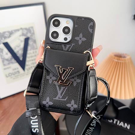LV Iphone Case With Strap And Card Holder FOR IPHONE