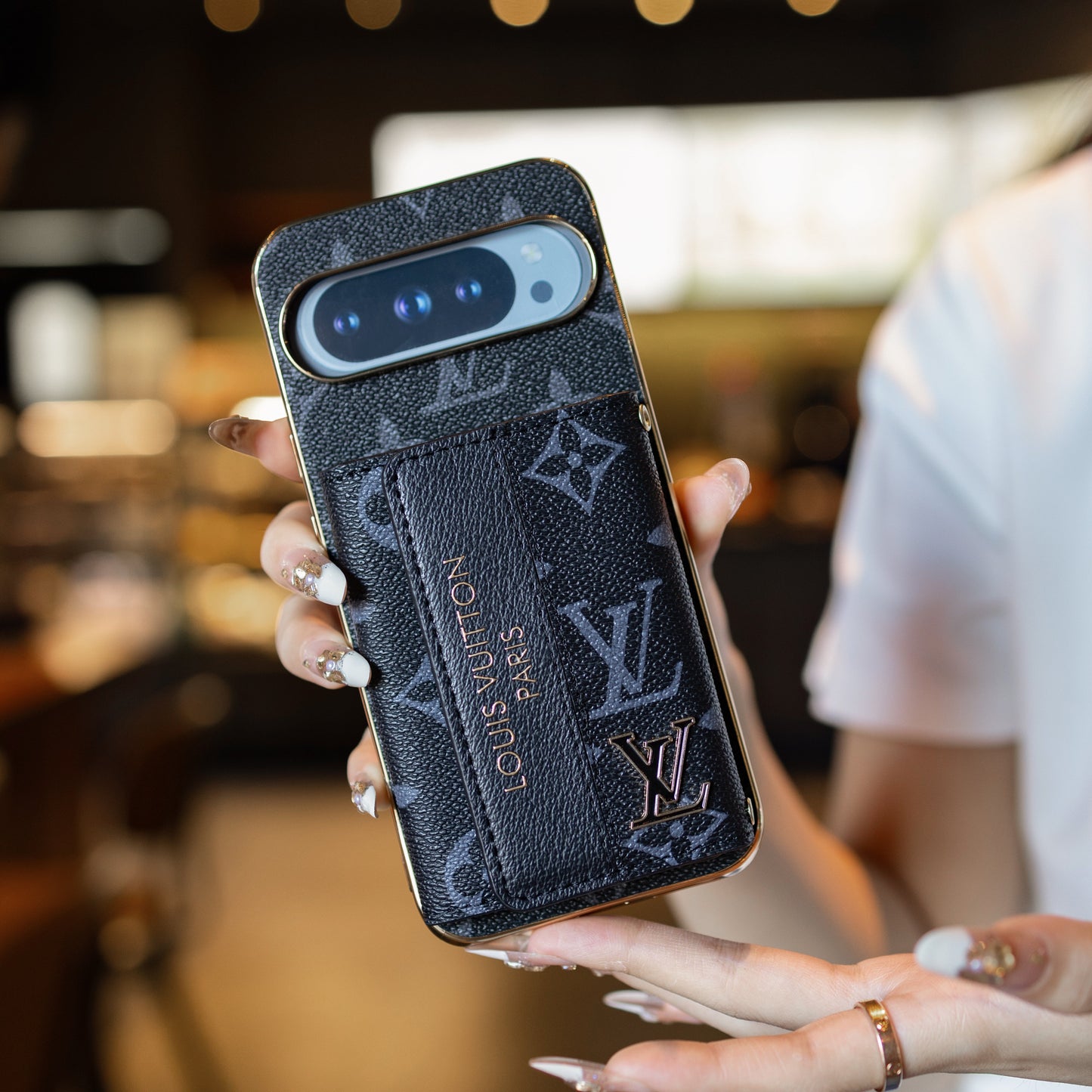 Louis Vuitton Google Pixel phone case With Crossbory Strap