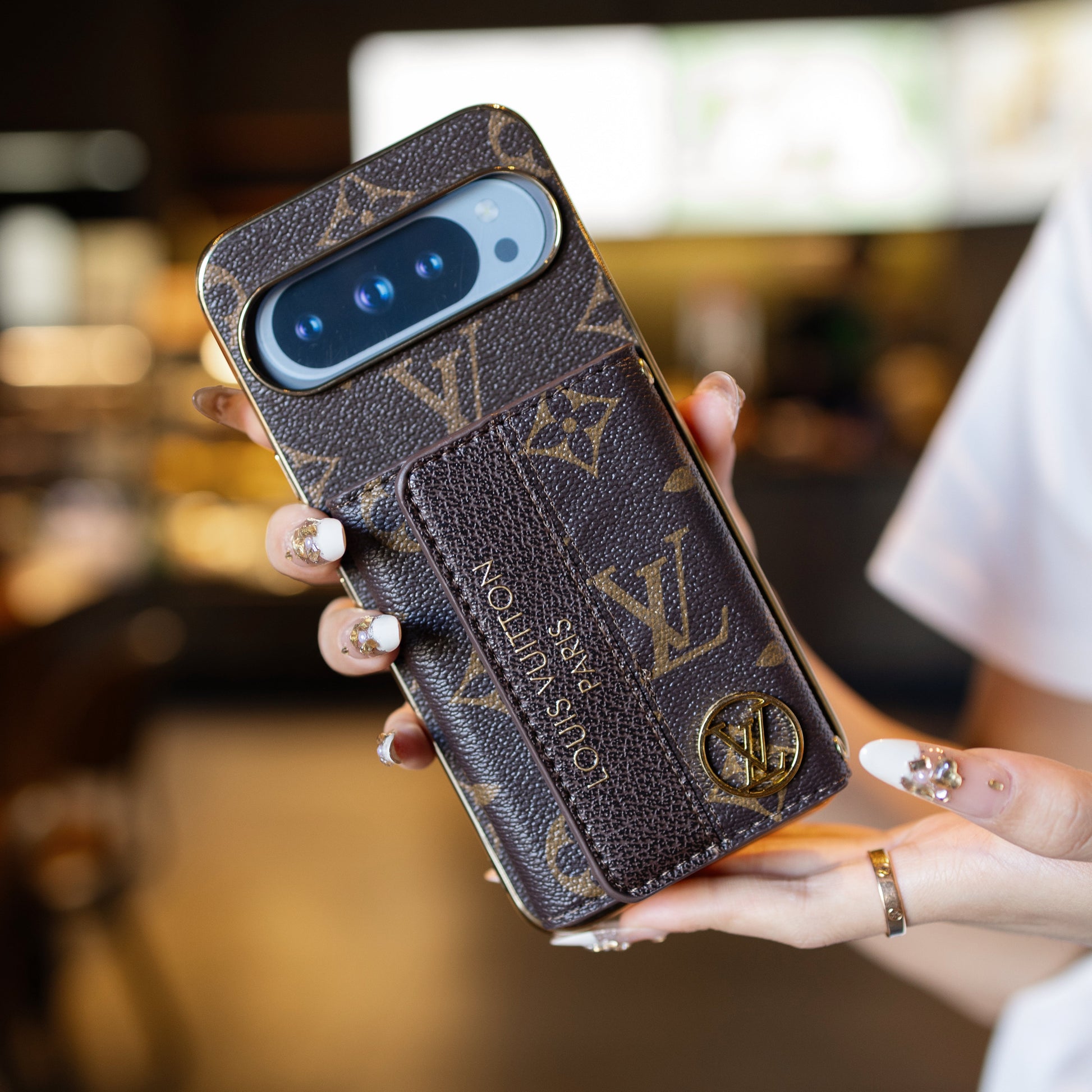 Louis Vuitton Google Pixel phone case With Crossbory Strap
