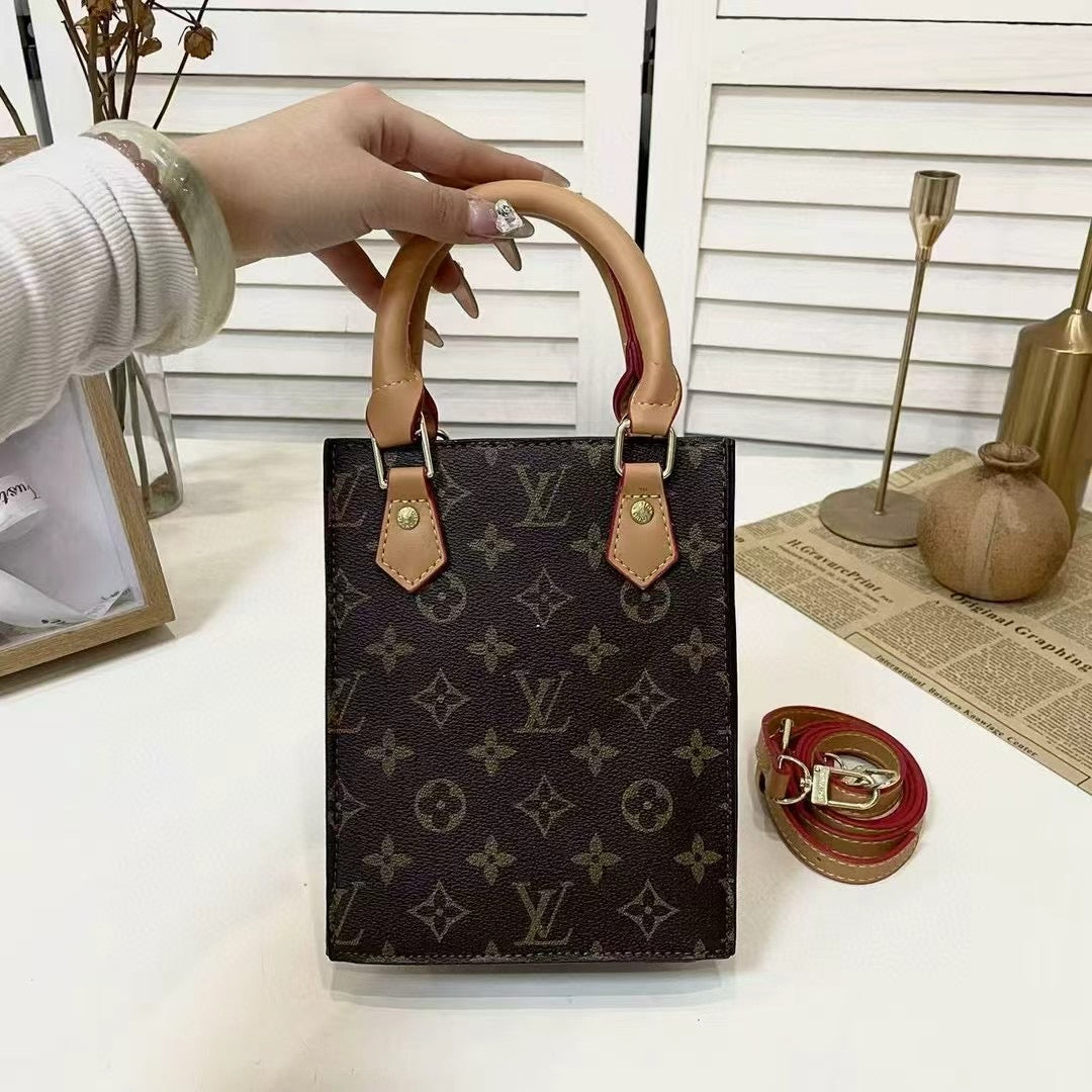Designer Louis Vuitton Tote Bag With Crossbody Strap Inspired