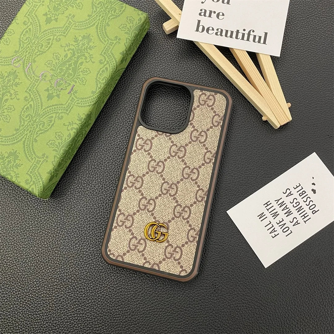 Gucci iPhone 13 & Samsung Leather Case – MagSafe Premium Phone Case