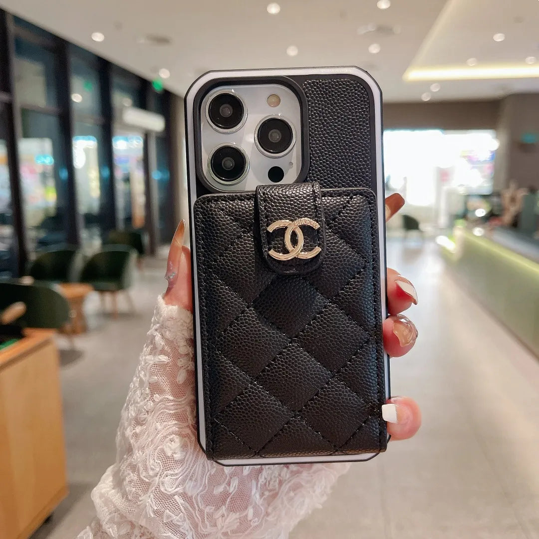Chanel Phone Case With Card Holder – Premium Designer Phone Case