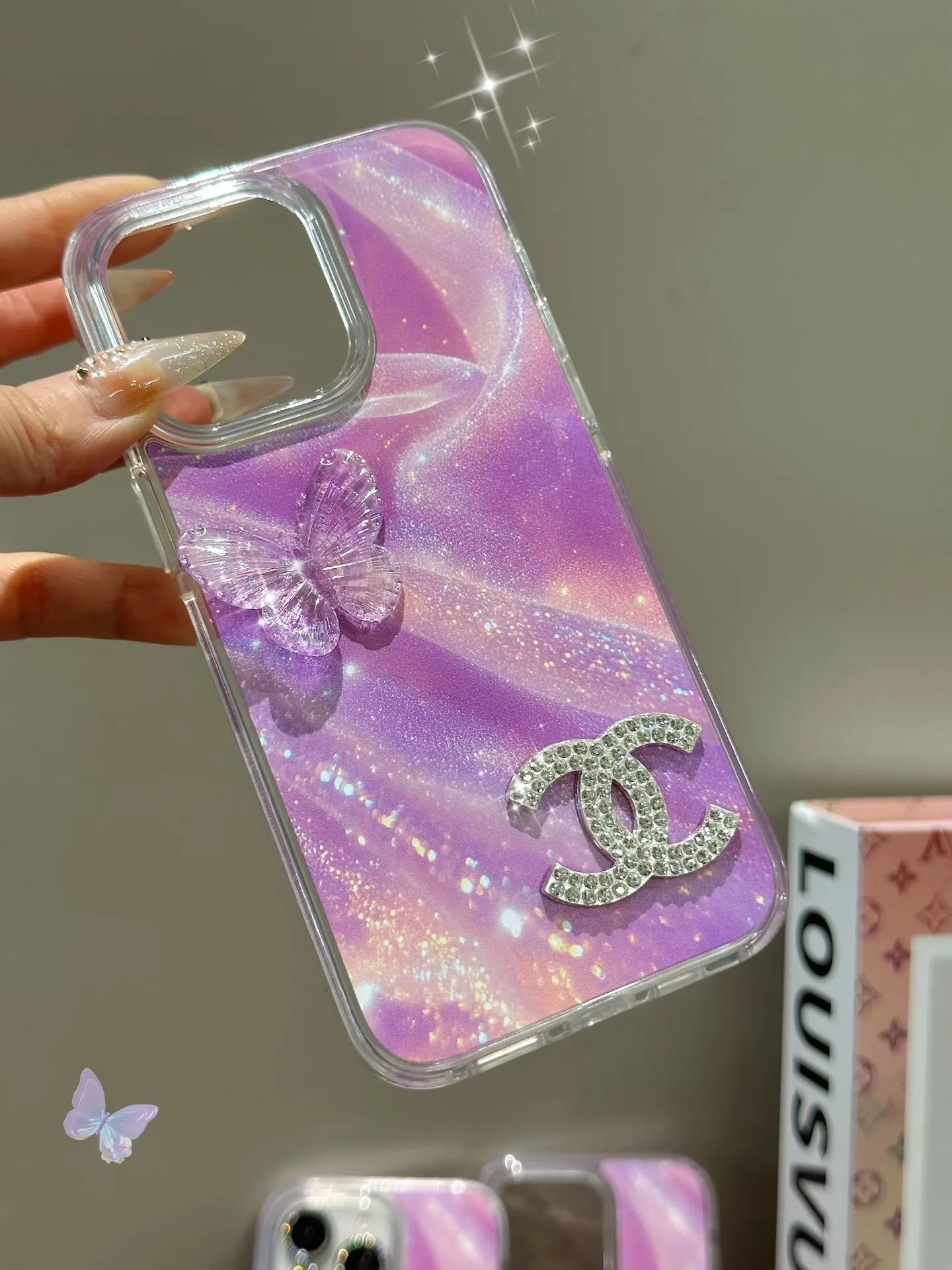 Branded Luxury Pink Chanel & LV & YSL Phone Case – Slim Clear Phone Case