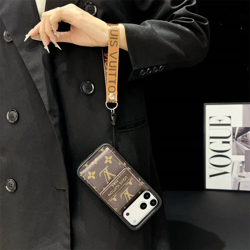 Louis Vuitton Phone case  with card slot for iPhone 17/ 16 / 15 / 14