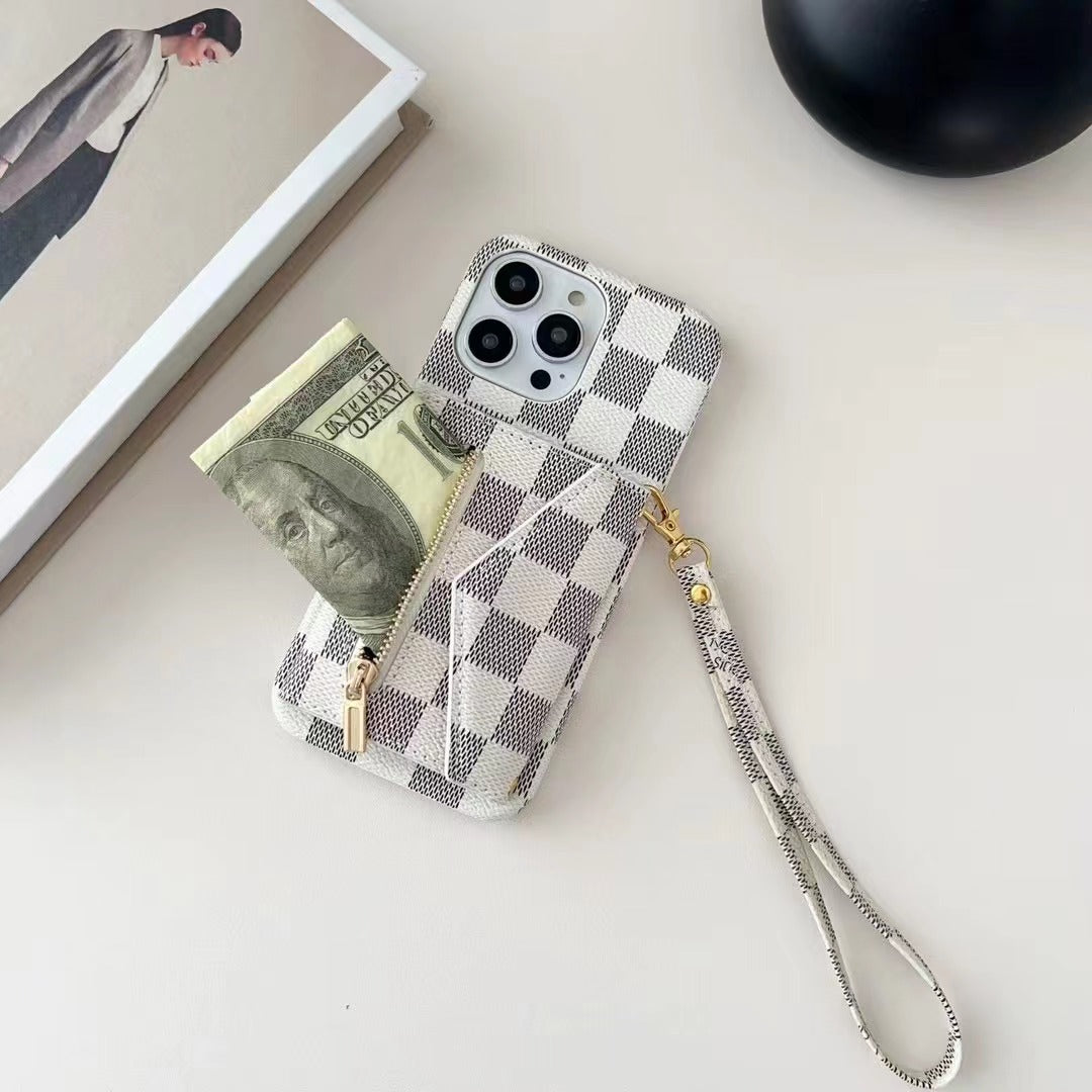 LV LEATHER WALLET PHONE CASE