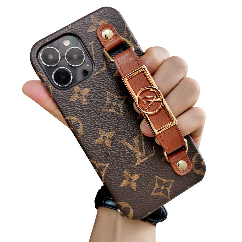 LUXURY LEATHER LV WRIST BAND IPHONE CASE