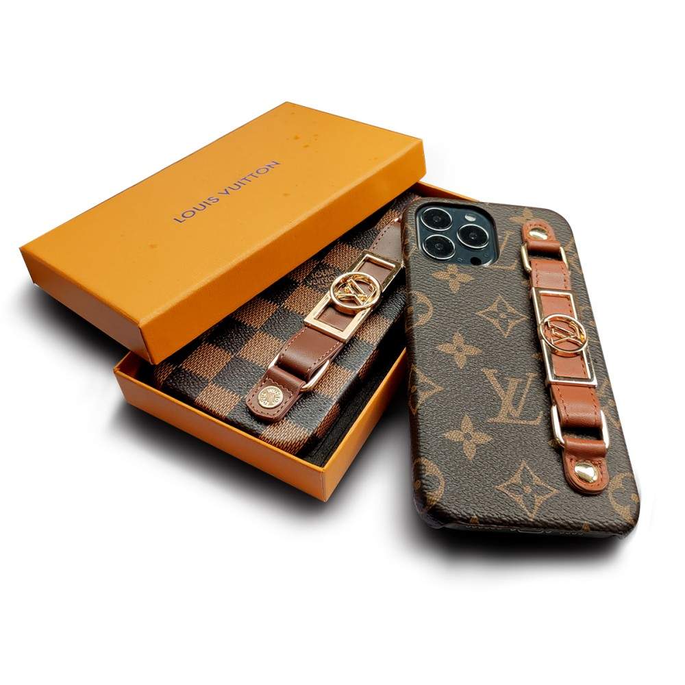 LUXURY LEATHER LV WRIST BAND IPHONE CASE