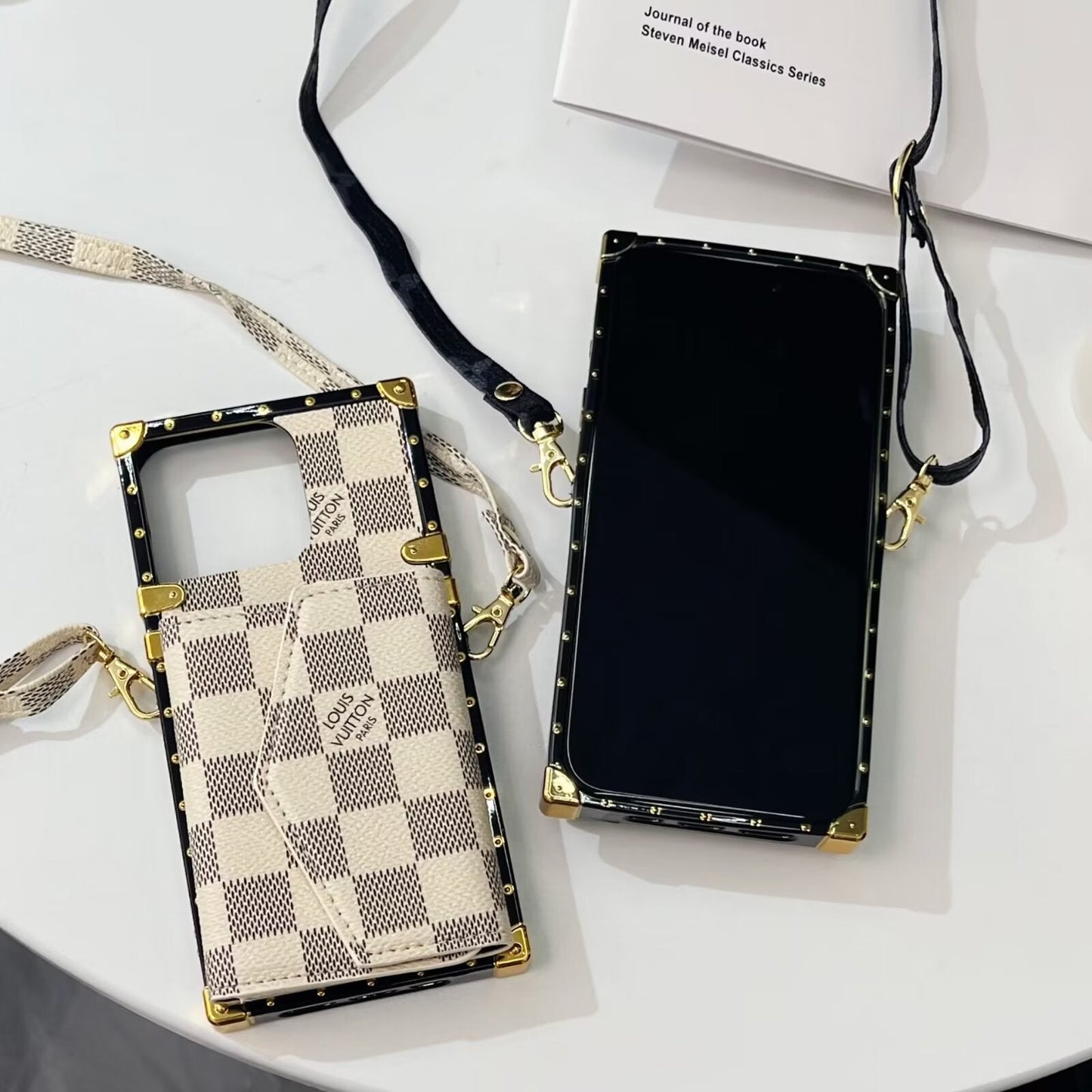 LV LEATHER MONOGRAM IPHONE CASE WITH CARD HOLDER