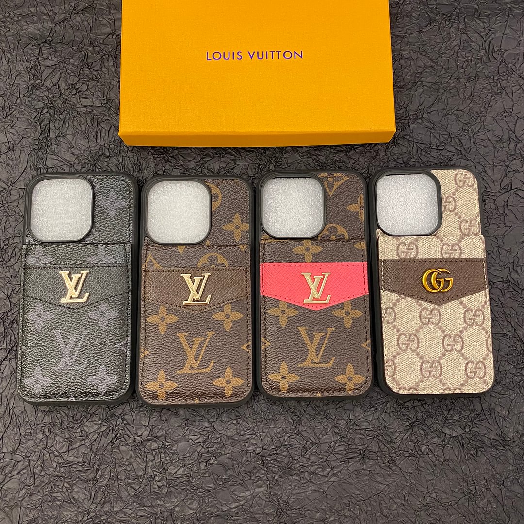 LUXURY MONOGRAM LV LEATHER IPHONE CASE FLIP WALLET