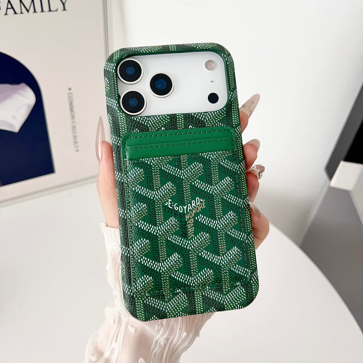 Goyard iPhone 13 Pro Max – Slim Clear Phone Case